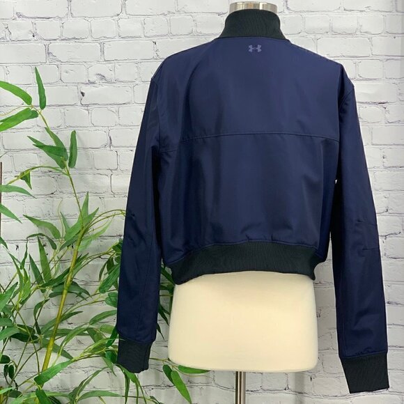 Under Armour Navy Blue Snap Button Closure Jacket - Picture 3 of 5